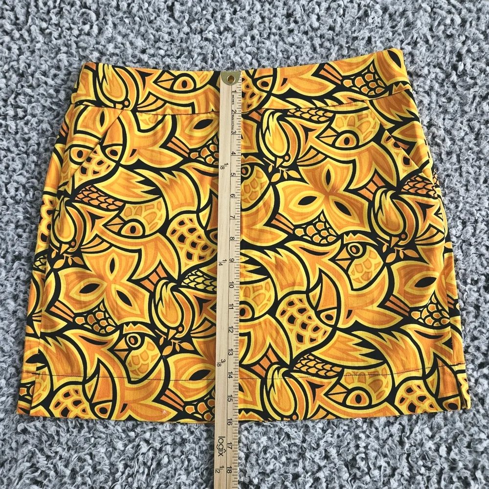 Loudmouth Women's Golf Skirt Sz 4 x 16L XS Yellow Mini Chirp Chirp Stretch Bird